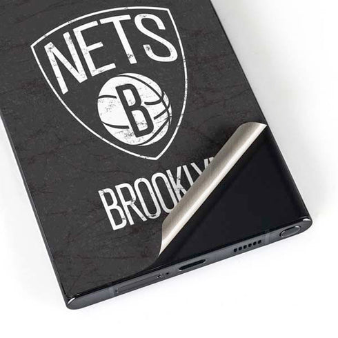 NBA Brooklyn Nets Distressed Galaxy S25 Ultra Skin